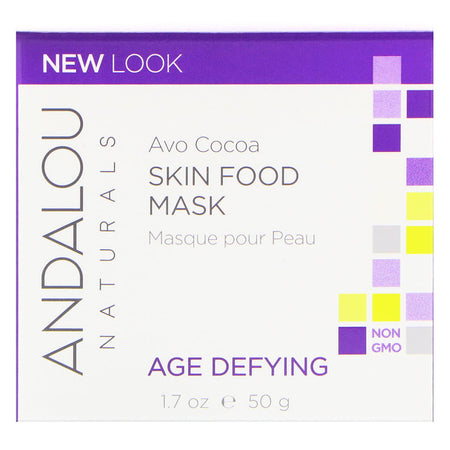 Andalou Naturals - Skin Food Mask, Avo Cocoa, Age Defying, 1.7 oz (50 g)