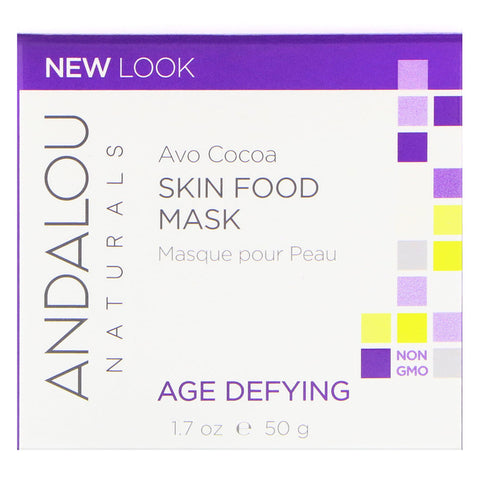 Andalou Naturals - Skin Food Mask, Avo Cocoa, Age Defying, 1.7 oz (50 g)