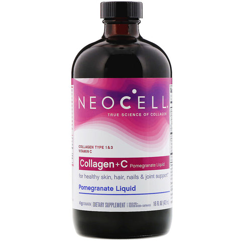 Neocell - Collagen +C Pomegranate Liquid, 4 g, 16 fl oz (473 ml)