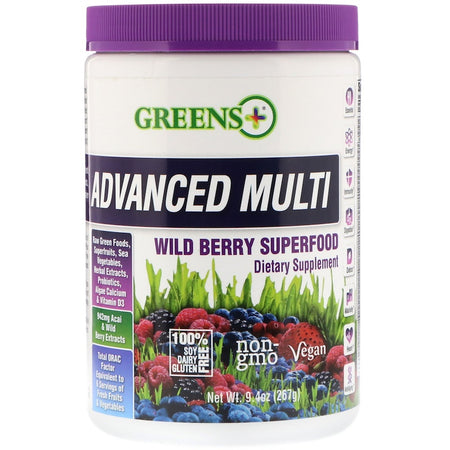 Green Plus - GREENS+ ADVANCED MULTI Wild Berry Superfood - 9.4oz (267g)
