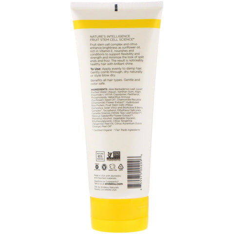 Andalou Naturals - Styling Gel, Brilliant Shine, Medium Hold, Sunflower & Citrus, 6.8 fl oz (200 ml)