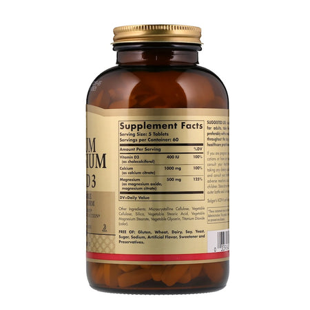 Solgar - Calcium Magnesium With Vitamin D3 Tablets  - 300