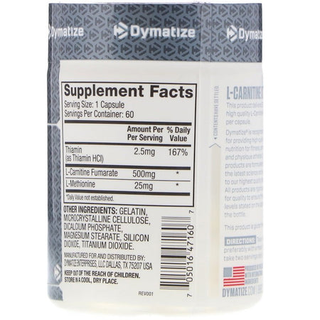 Dymatize - L-CARNITINE EXTREME - 60 Capsules
