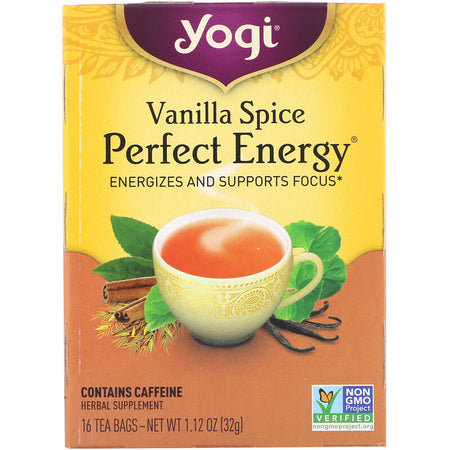 Yogi Tea - Perfect Energy, Vanilla Spice, 16 Tea Bags, 1.12 oz (32 g)