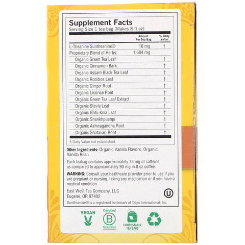 Yogi Tea - Perfect Energy, Vanilla Spice, 16 Tea Bags, 1.12 oz (32 g)