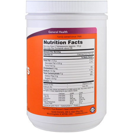 Now Foods - Brewer's Yeast, Super Food, 1 lb (454 g)