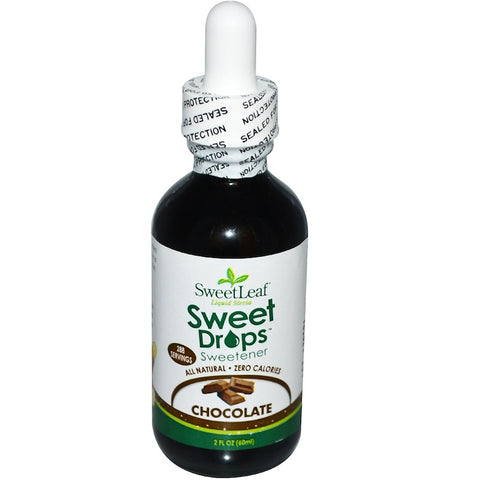 Wisdom Natural Sweetleaf - SweetLeaf Liquid Stevia, Sweet Drops Sweetener, Chocolate, 2 fl oz (60 ml)