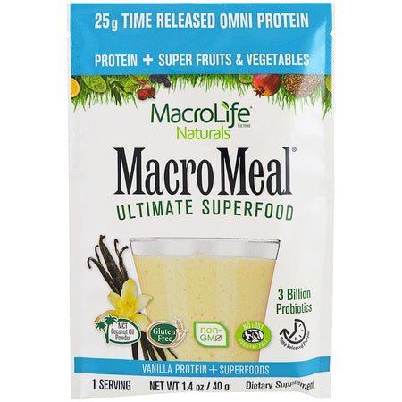 Macrolife Naturals - MacroMeal Omni Vanilla Packet Box - 14 Oz