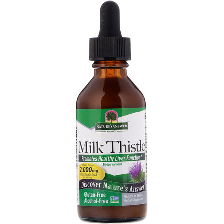 Nature's  Answers - Milk Thistle, Alcohol-Free, 2,000 mg, 2 fl oz (60 ml)
