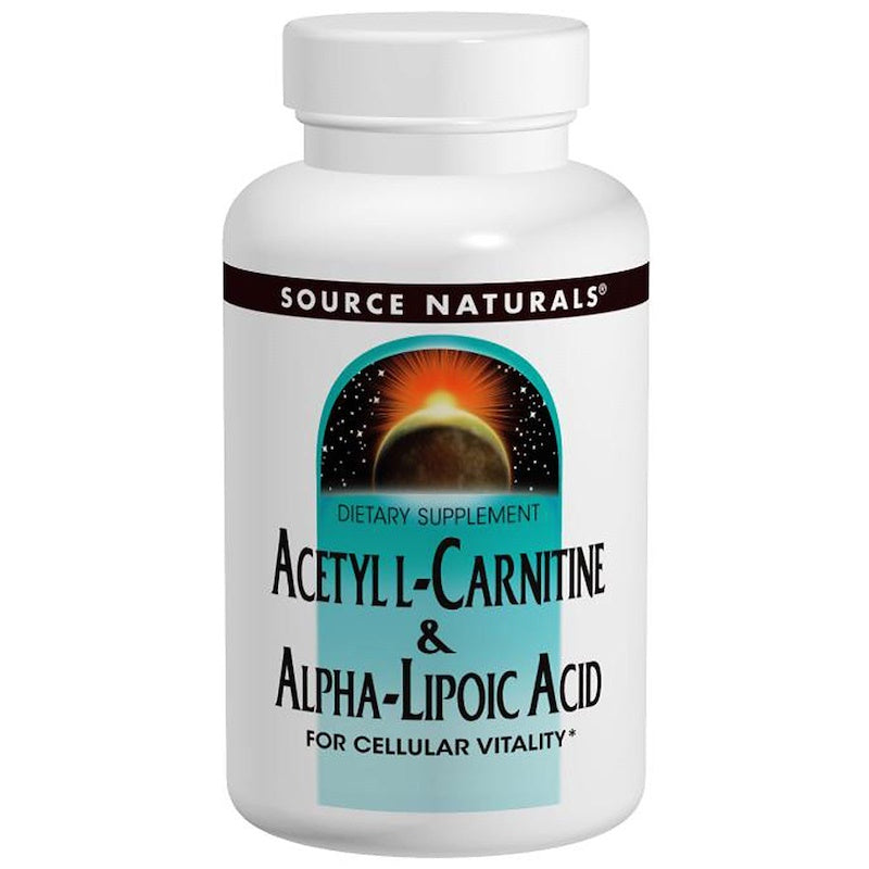 Source Naturals - Acetyl L-Carnitine & Alpha-Lipoic Acid 650 Mg - 60 Tablet