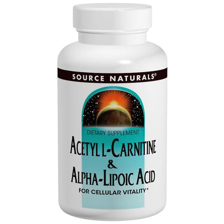 Source Naturals - Acetyl L-Carnitine & Alpha-Lipoic Acid 650 Mg - 60 Tablet