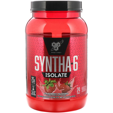 BSN - Syntha-6 Isolate, Protein Powder Drink Mix, Strawberry Milkshake, 2.01 lbs (912 g)