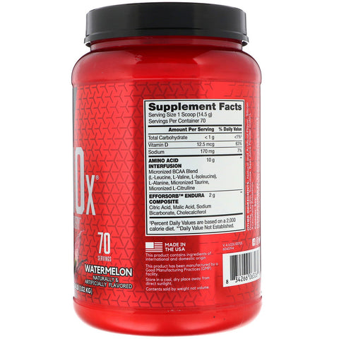 BSN - Amino-X, Endurance & Recovery,  Watermelon, 2.24 lb (1.02 kg)