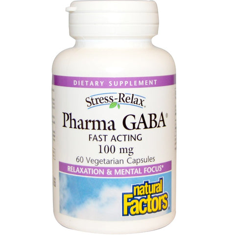 Natural Factors - PharmaGaba 100mg - 60 Chewables
