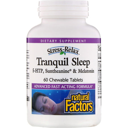 Natural Factors - Stress-Relax, Tranquil Sleep, 60 Chewable Tablets