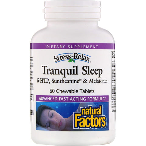 Natural Factors - Stress-Relax, Tranquil Sleep, 60 Chewable Tablets