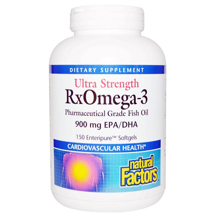 Natural Factors - Ultra Strength, RxOmega-3, 900 Mg EPA/DHA, 150 Enteripure Softgels - 150 Softgels