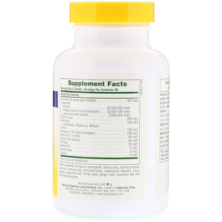 Natures Plus - Maximum Strength Ultra-Zyme, 180 Tablets