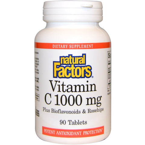 Natural Factors - Vitamin C, Plus Bioflavonoids & Rose Hips, 1000 Mg,  - 90 Tablets