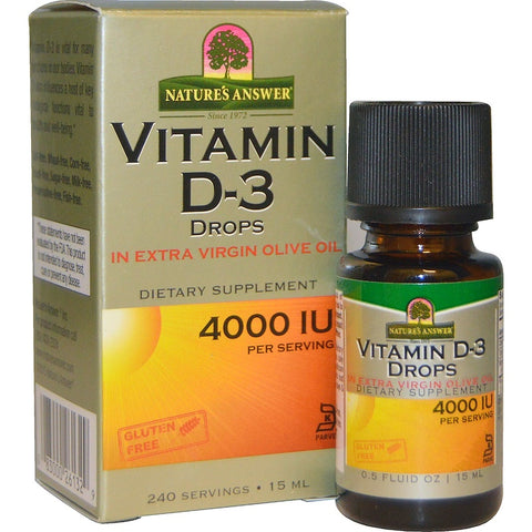 Nature's  Answers - Vitamin D-3 Drops 4000 IU - 0.5  Oz