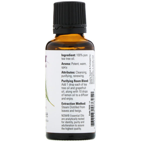 Now Foods -  Essential Oils, Tea Tree, 1 fl oz (30 ml)
