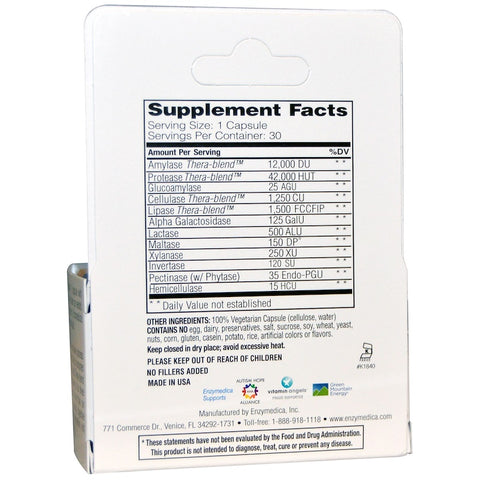 ENZYMEDICA - Digest - 30 Capsules