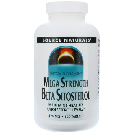 Source Naturals - Beta Sitosterol Mega Strength 375 Mg - 120 Tablet