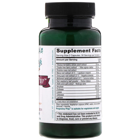 Vitanica - Pregnancy Prep, Reproductive System Support, 60 Vegetarian Capsules