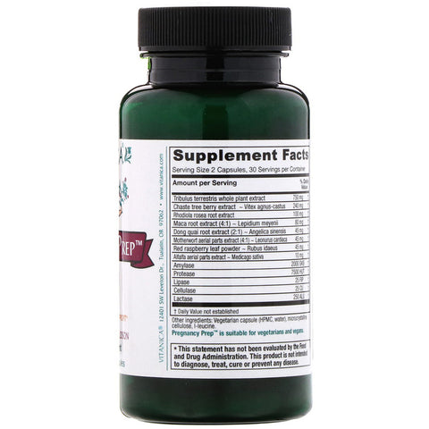 Vitanica - Pregnancy Prep, Reproductive System Support, 60 Vegetarian Capsules
