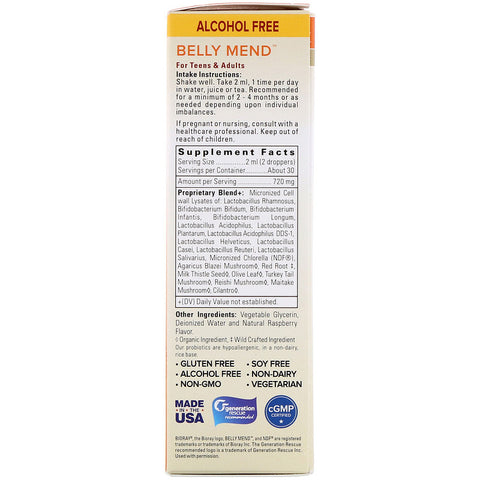 Bioray - Belly Mend, Gut Support, Alcohol Free, 2 fl oz (60 ml)