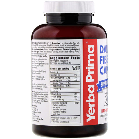 Yerba Prima - Daily Fiber Caps, 180 Capsules