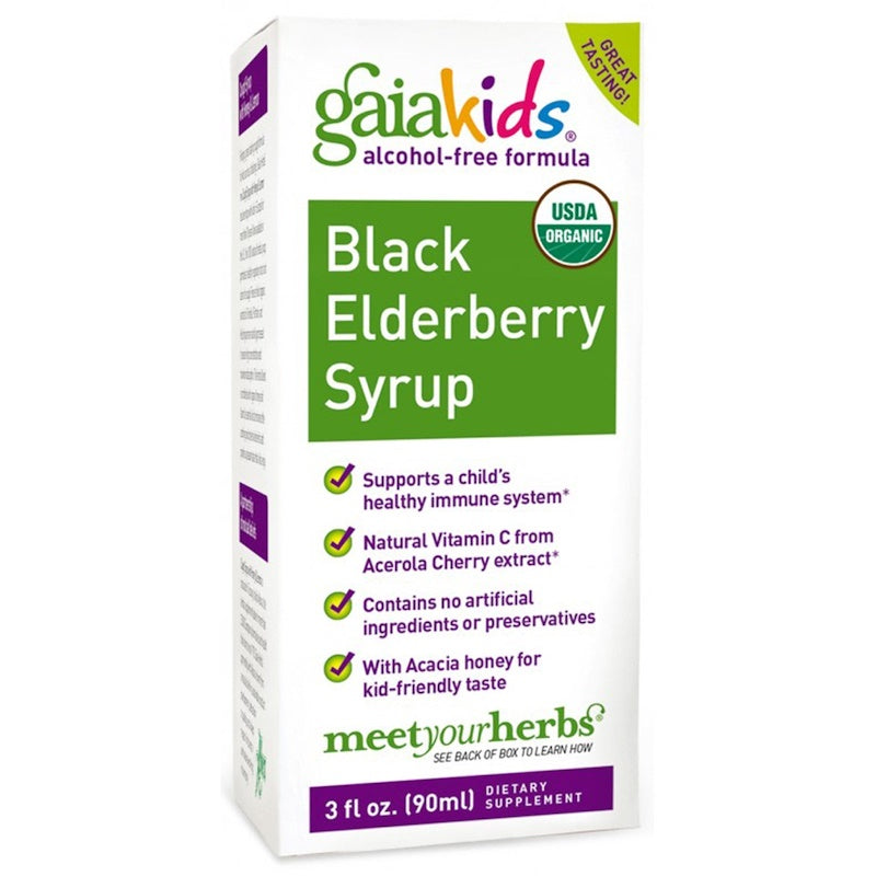 Gaia Herb - BLACK ELDERBERRY SYRUP 5.4 OZ (COG)
