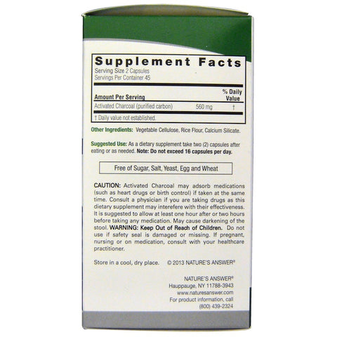 Nature's Answers - Charcoal (Activated) - 90  V-Cap