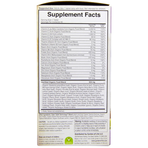 Garden Of Life - Mykind Organics Womens Once Daily 60ct TABLETS