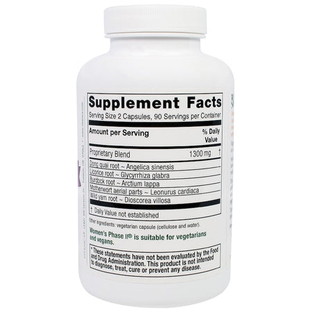 Vitanica - Women's Phase II, Menopause Support, 180 Veggie Caps
