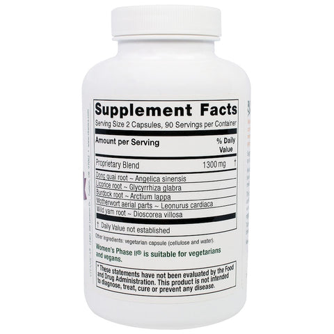 Vitanica - Women's Phase II, Menopause Support, 180 Veggie Caps