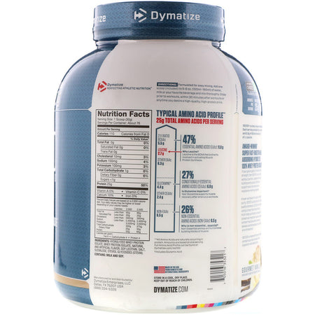 Dymatize - ISO100, Gourmet Vanilla - 5 Lb (2.3 Kg)