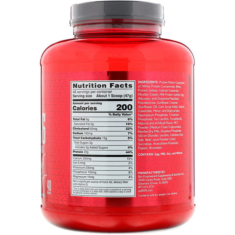BSN - Syntha-6, Ultra Premium Protein Matrix, Strawberry Milkshake, 5.0 lbs (2.27 kg)