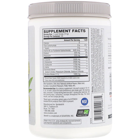 Xtend The Original 7G BCAA, Tropic Thunder, 14.8 oz (420 g) - 30 Servings