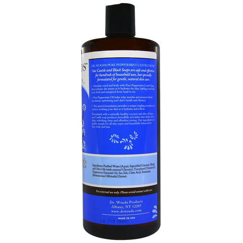 Dr Woods - Castile Soap Liquid Peppermint - 32 Ounce