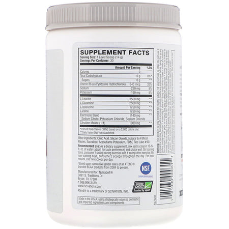 Xtend The Original 7G BCAA, Strawberry Kiwi Splash, 14.8 oz (420 g) - 30 Servings