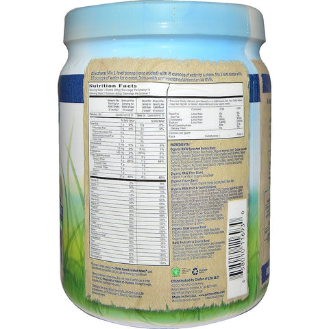 Garden Of Life - RAW Organic Meal, Organic Shake & Meal Replacement, Vanilla, 484g POWDER