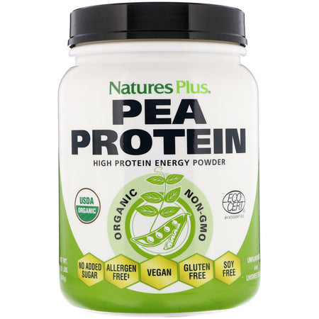Natures Plus - Organic Pea Protein Powder, 1.10 lbs (500 g)