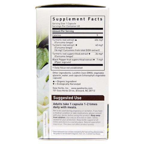 Gaia Herb - TURMERIC SUPREME: EXTRA STRENGTH LP CAPS 60