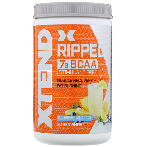 Xtend Ripped BCAAs, Blueberry Lemonade, 1.09 lbs (495 g) - 30 Servings