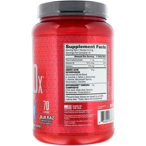 BSN - Amino-X, Endurance & Recovery, Blue Raz, 2.24 lb (1.01 kg)