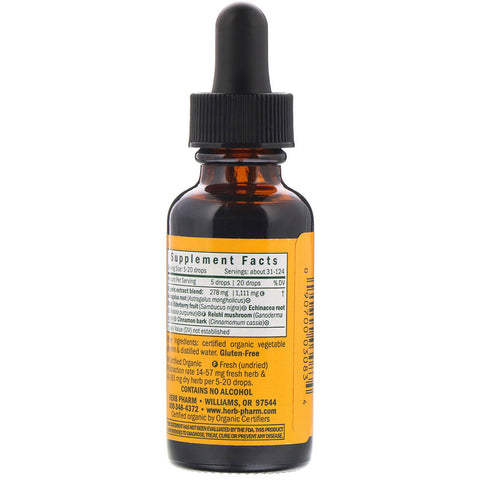 Herb Pharm - Kids Immune Fortifier, System Builder, Alcohol Free - 1 Oz