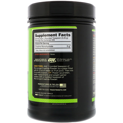 Optimum Nutrition - Micronized Creatin Powder  - 2.64 Lb