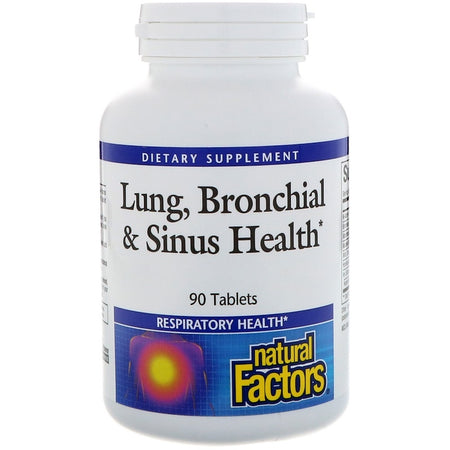 Natural Factors - Lung, Bronchial & Sinus Health,  - 90 Tablets