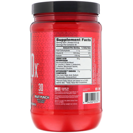 BSN - Amino-X, Endurance & Recovery, Fruit Punch, 15.3 oz (435 g)